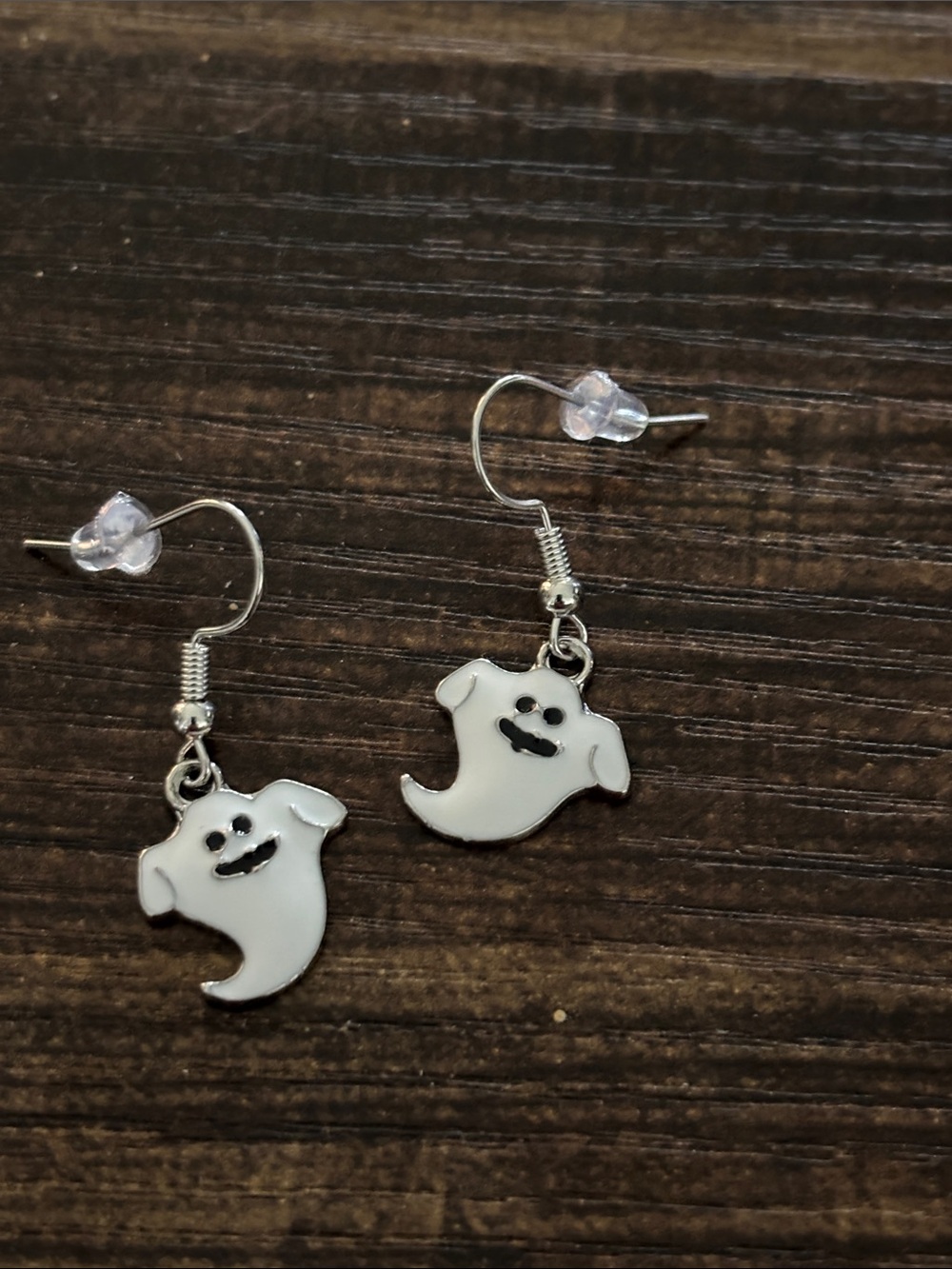 Kids White Ghost Dangle Earrings - Unbranded